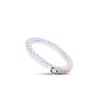 Teleties Peppermint Hair Ties - Small
White beaded bracelet with colorful beads on a transparent background