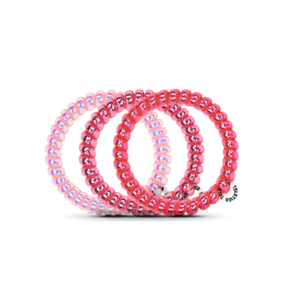 Teleties Think Pink Hair Ties - Small
Set of pink beaded hair ties on a white background