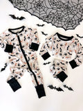 In My Jammers Spooky Ghost Zipper Romper, In My Jammers, Bamboo, Bamboo Pajamas, cf-size-12-18-months, cf-size-18-24-months, cf-size-2t, cf-size-3-6-months, cf-size-6-9-months, cf-size-9-12-m