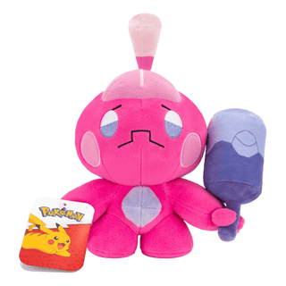 Tinkatink Pokemon™ 8" Premium Plush
Pink plush toy with a small bag featuring a cartoon character on a white background
