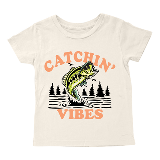 Tiny Whales Catchin' Vibes Tee - Natural
