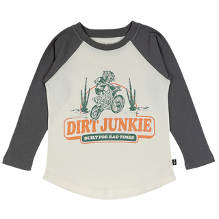 Tiny Whales Dirt Junkie Raglan - Natural / Vintage Black
