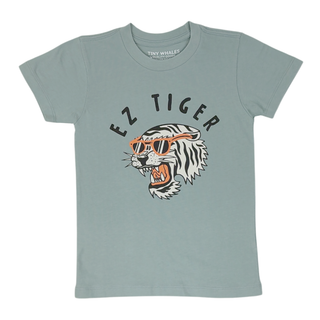 Tiny Whales EZ Tiger Tee - Stone Blue