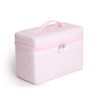 Toniebox Play Carrying Case - Cloud Pink
Pink makeup case with a handle on a white background