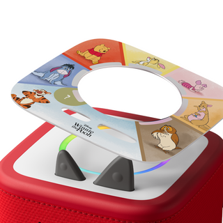 Tonieplay Disney Winnie the Pooh: Tigger's Mix-Up Fix-Up Game Red toy with a circular top featuring cartoon characters on a white background