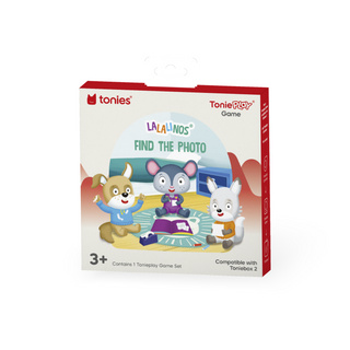 Tonieplay Lalalinos: Find the Photo Game
Tonies LalaLinos Find the Photo game set packaging on a white background