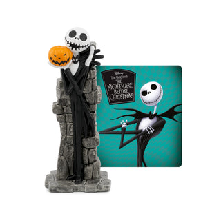 Tonies Character - Disney: The Nightmare Before Christmas Figurine of a skeleton character holding a pumpkin with a 'The Nightmare Before Christmas' box in the background.