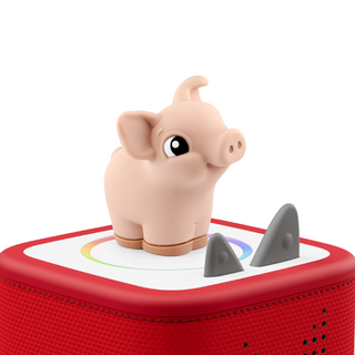 Tonies Character - My First Tonies: Pig
Toy pig on top of a red toy with shark fins on a white background