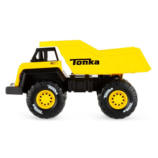 Tonka Mighty Metal Fleet - Dump Truck
Yellow toy dump truck with black accents on a white background
