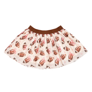 Sweet Wink Football Cutie Tutu Skirt with football pattern on a white background