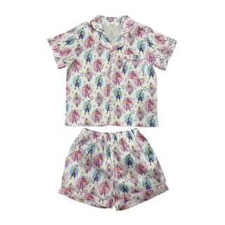 Tweenstyle Satin Short Sleeve Loungewear Set - K-Pop Print
Children's pajama set with superhero pattern on a white background