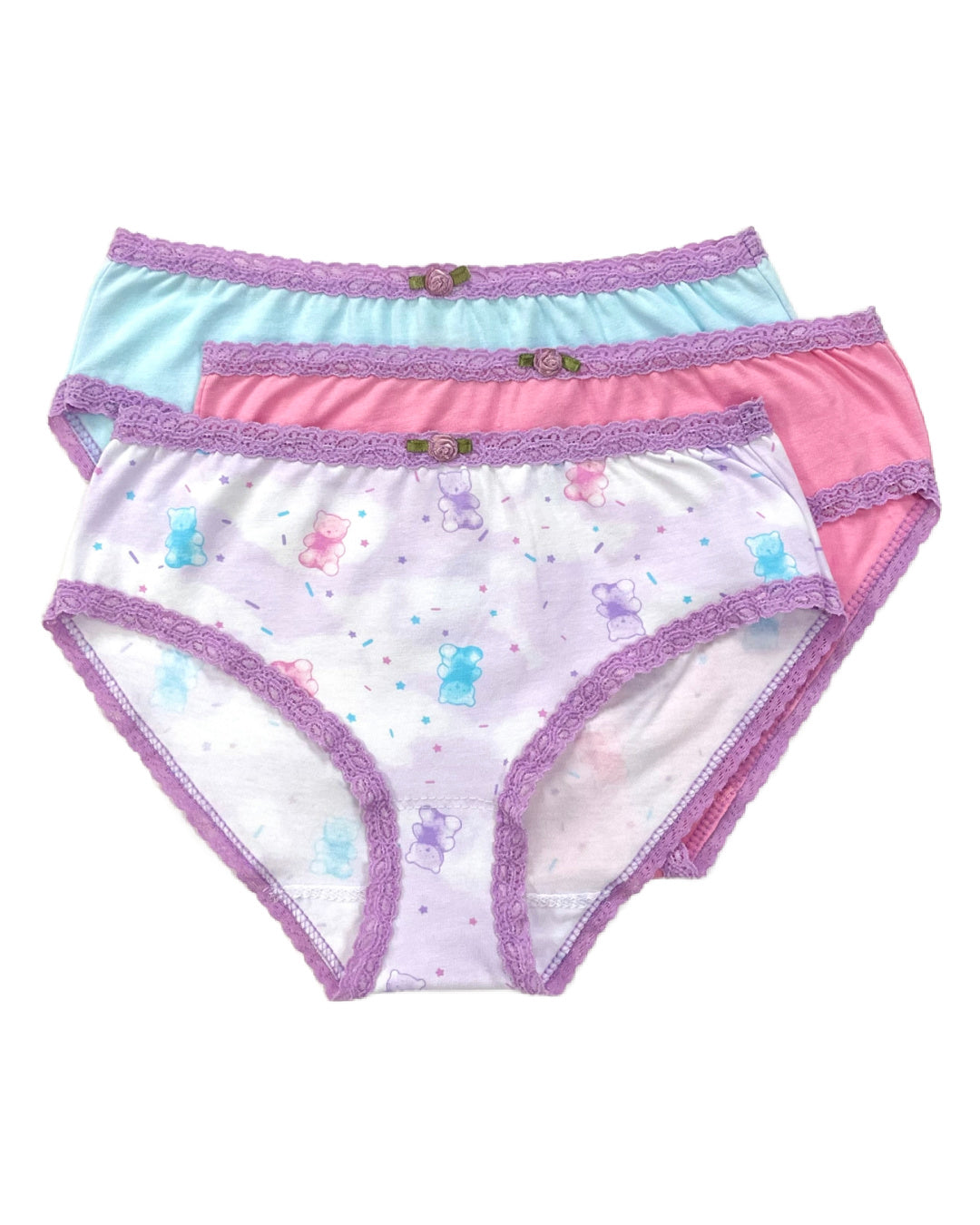 preteen panties Esme 3pc Panty Set - Sprinkle Bear – Basically Bows & Bowties