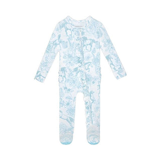 Posh Peanut Charlotte Anne Ruffled Zippered Footie