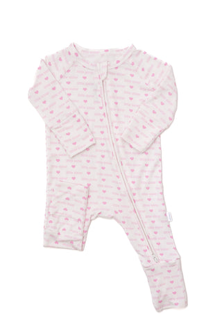 Little Sister Uptown Baby convertible zip romper in soft fall colors, featuring a comfortable design and adorable style.