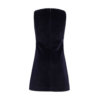 Lola and the Boys Velvet Bow Princess Dress - Navy