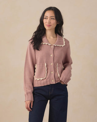 Rylee & Cru Women's Collared Cardigan - Rosewood