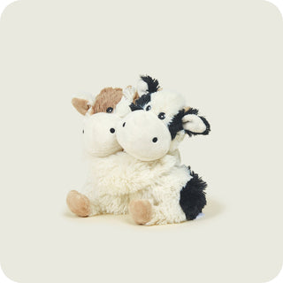 Warmies Cow HUGS
Plush cow toy with black spots on a light gray background
