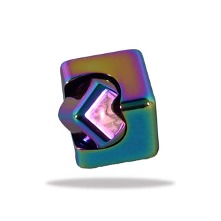 Watchitude Spin Cube fidget spinner toy with rainbow-colored design and spinning mechanism, designed for stress relief and fun.
