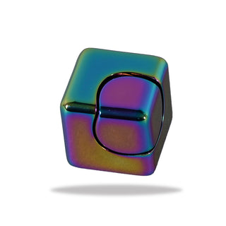 Watchitude Spin Cube fidget spinner toy with a rainbow-colored design, featuring a compact, cube shape for stress relief and focus.