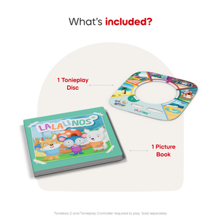 Tonieplay Lalalinos: Find the Photo Game
Tonicplay disc and picture book with 'Lalaloopsy' branding on a white background.