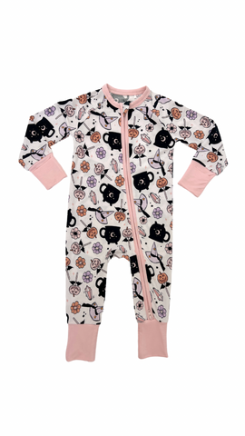 In My Jammers Whimsical Witch Zipper Romper, In My Jammers, Bamboo, Bamboo Pajamas, cf-size-12-18-months, cf-size-18-24-months, cf-size-2t, cf-type-pajamas, cf-vendor-in-my-jammers, Convertib
