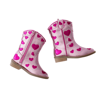 Wild & Rae Lovestruck cowgirl boots featuring intricate stitching and distressed leather, perfect for western-inspired style.