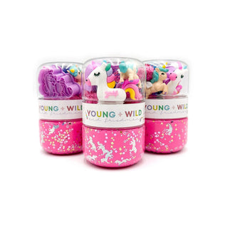Young Wild and Friedman Grab & Go Dough Jar - Unicorn: Pink
