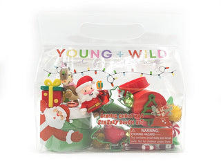 Young Wild and Friedman Sensory Dough Bag - Christmas
Christmas-themed dough kit packaging with Santa Claus and presents on a white background.