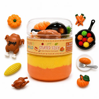 Young Wild and Friedman Slime - Stuffed Silly
Jar with toy food items on a white background