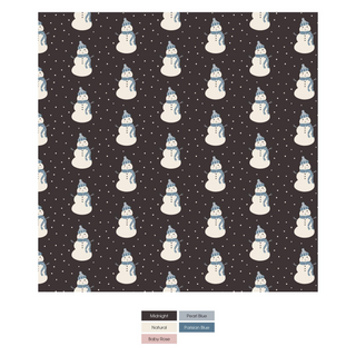 KicKee Pants Midnight Tiny Snowman Coverall with 2 Way Zipper, KicKee Pants, All Things Holiday, cf-type-coverall, cf-vendor-kickee-pants, Christmas, Christmas Pajamas, Coverall, Coverall wit