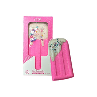 The Lavish Goat Popsicle Prize Bath Bomb - Pink
Pink popsicle-shaped bath bomb with sprinkles in packaging on a white background