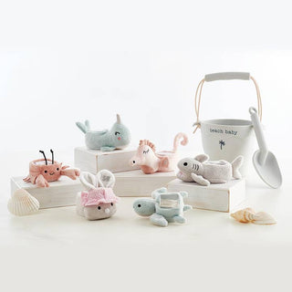 Stephan Baby Boo Bunnie® & Beach Friends
Set of soft toy animals and beach-themed items on a white background