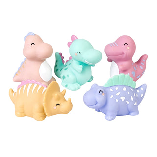Kalencom Happy Dinos Bath Toys
Set of colorful dinosaur-shaped bath toys on a white background