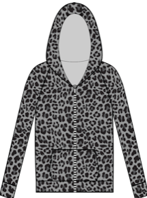 Chaser Allover Leopard Zip Up Hoodie
Leopard print hoodie on a white background