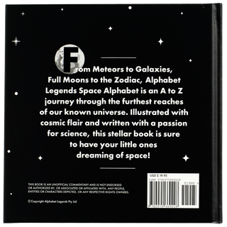 Alphabet Legends, Space Alphabet Hardcover Book - Basically Bows & Bowties