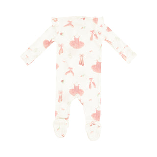 Angel Dear 2 Way Zipper Ruffle Sleeve Footie - Ballet Things