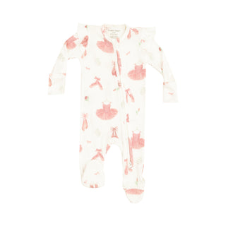 Angel Dear 2 Way Zipper Ruffle Sleeve Footie - Ballet Things