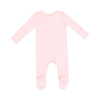 Angel Dear 2 Way Zipper Solid Footie - Tickled Pink