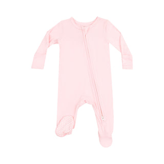 Angel Dear 2 Way Zipper Solid Footie - Tickled Pink