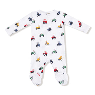 Angel Dear, Angel Dear Footie with Zipper - Mini Tractors - Basically Bows & Bowties