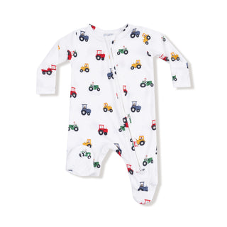 Angel Dear, Angel Dear Footie with Zipper - Mini Tractors - Basically Bows & Bowties