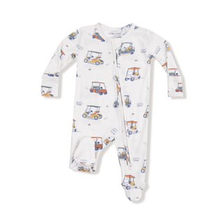 Angel Dear, Angel Dear Footie with Zipper - Zooming Golf Carts - Basically Bows & Bowties