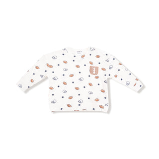 Angel Dear, Angel Dear French Drop Sleeve Long Sleeve Shirt & Jogger Set - Football and Stars - Basically Bows & Bowties