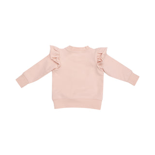Angel Dear French Terry Ruffle Patch Sweatshirt & Jogger Set - Checkerboard Pink