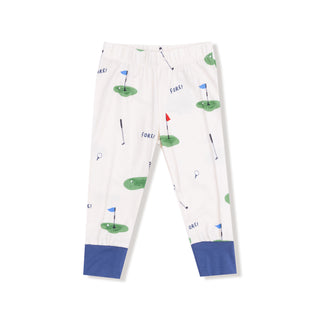 Angel Dear Long Sleeve Loungewear Set - All Fore Golf
Pajama pants with golf-themed design on a white background