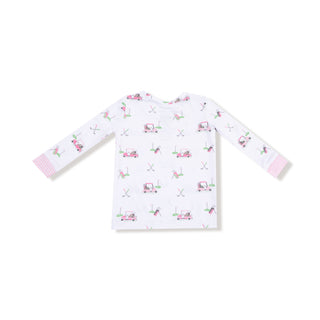 Angel Dear Long Sleeve Loungewear Set - Baby Golf Carts Pink
Long-sleeve shirt with a floral pattern on a white background
