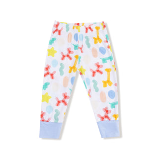 Angel Dear Long Sleeve Loungewear Set - Balloon Animals Blue
Colorful children's leggings with balloon animal pattern on a white background