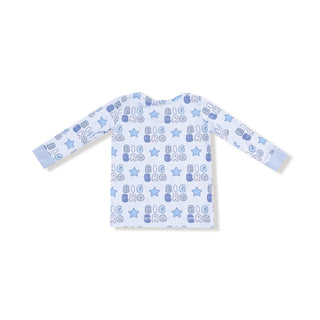 Angel Dear Long Sleeve Loungewear Set - Big Bro
Baby onesie with 'Big Bro' text and star patterns on a white background