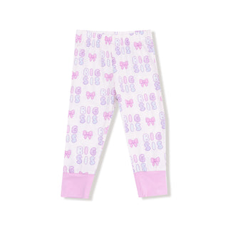 Angel Dear Long Sleeve Loungewear Set - Big Sis
Leggings with 'BIG SIS' text and butterfly patterns on a white background