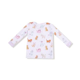 Angel Dear Long Sleeve Loungewear Set - Fancy Pets
Children's long-sleeve shirt with animal pattern on a white background
